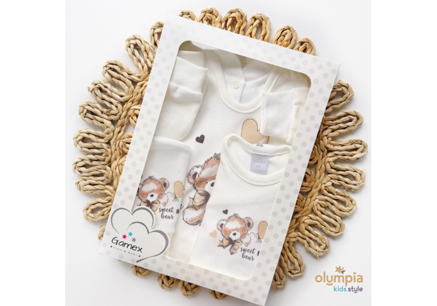 NOWOŚĆ Wyprawka dla niemowlaka 5-cz ecru
