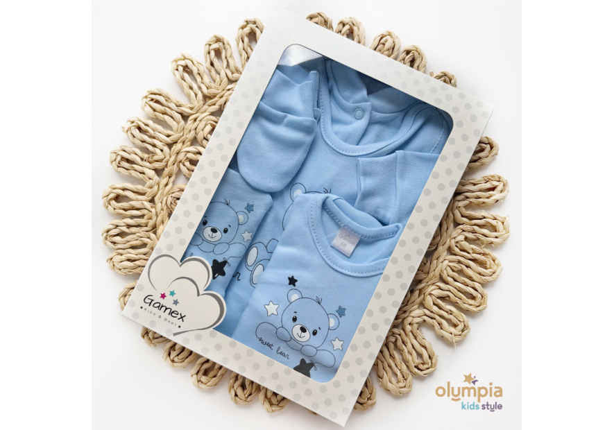 Wyprawka dla niemowlaka 5-cz niebieska