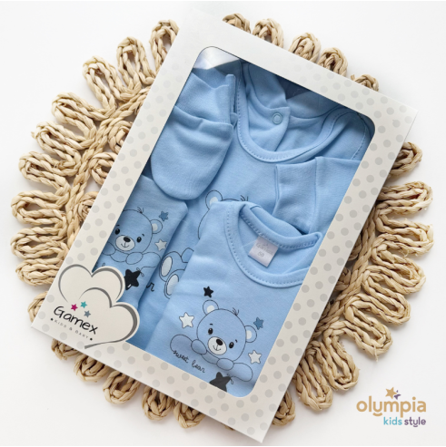 Wyprawka dla niemowlaka 5-cz niebieska