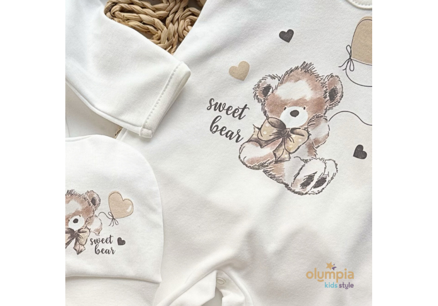 Bawełniana wyprawka dla niemowlaka 5-części | Olympia Kids Style
