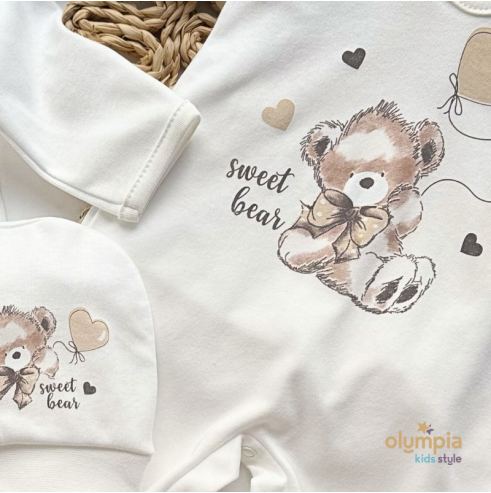 Bawełniana wyprawka dla niemowlaka 5-części | Olympia Kids Style