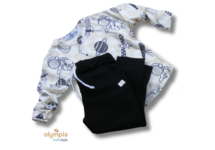 Komplet chłopięcy bluzka i spodnie KOSMOS