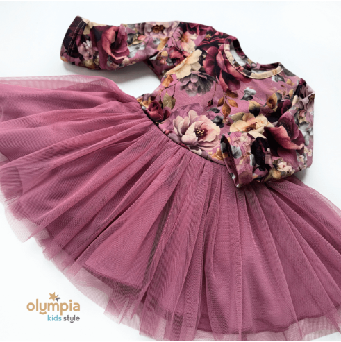 Sukienka dla dziewczynki BURGUNDIA - Gamex