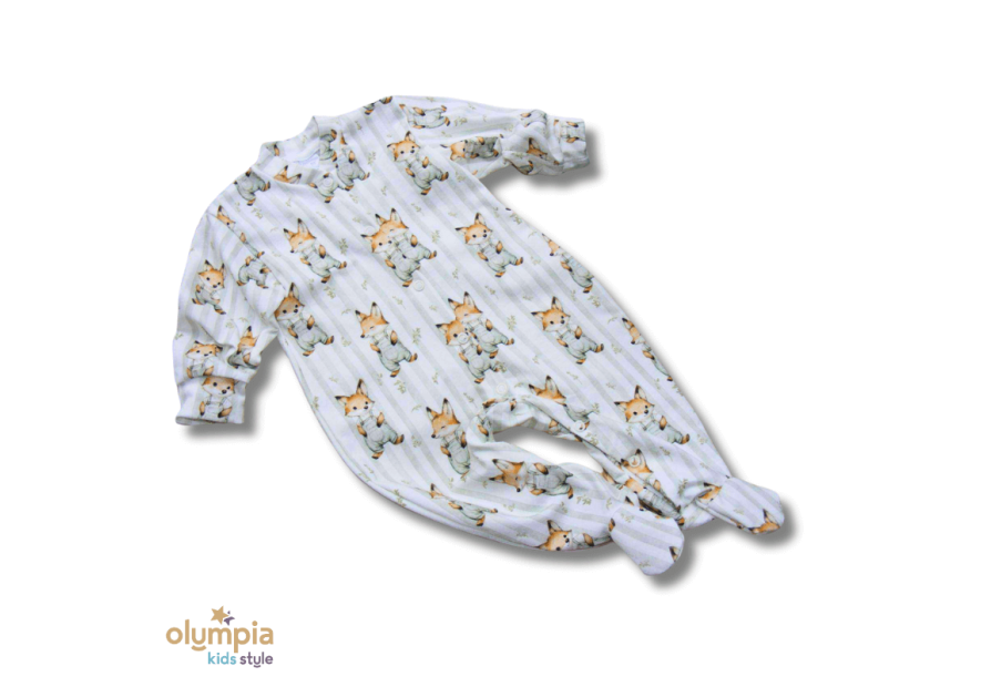 Bawełniany pajac niemowlęcy ze stopkami |OLYMPIA KIDS STYLE