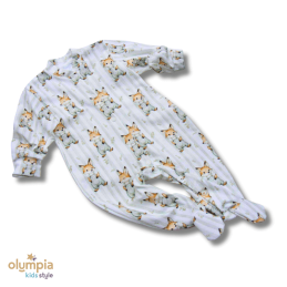 Bawełniany pajac niemowlęcy ze stopkami |OLYMPIA KIDS STYLE