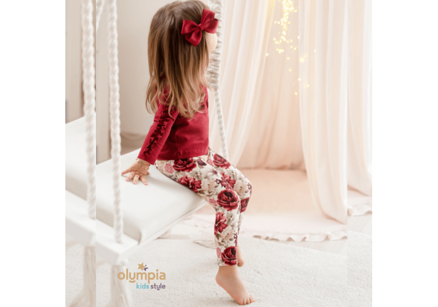 Komplet dziewczęcy KWIATY