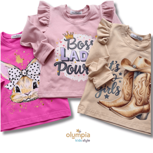 Bluzka dziecięca z falbankami | OLYMPIA KIDS STYLE