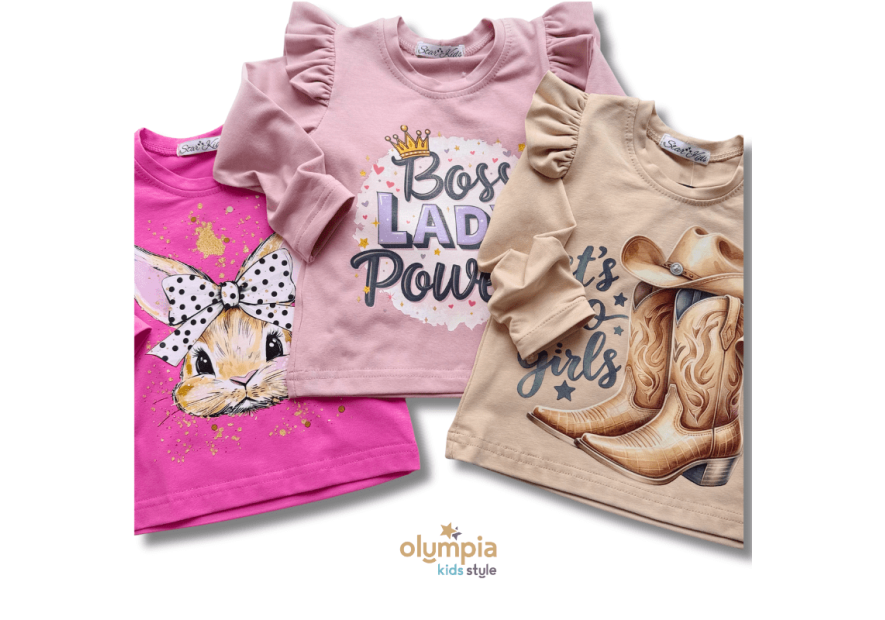 Bluzka dziecięca z falbankami | OLYMPIA KIDS STYLE