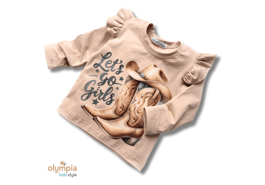 Bluzka z falbankami KOWBOJKI beż