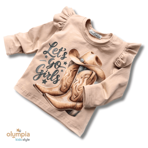 Bluzka z falbankami KOWBOJKI beż