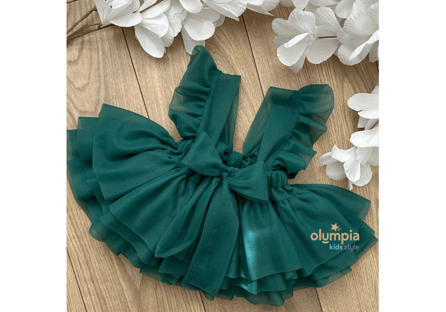 Spódniczka tiulowa na szelkach czerwona| Olympia kids style