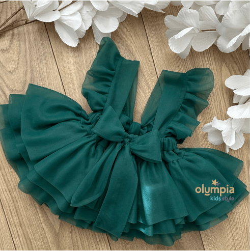 Spódniczka tiulowa na szelkach czerwona| Olympia kids style