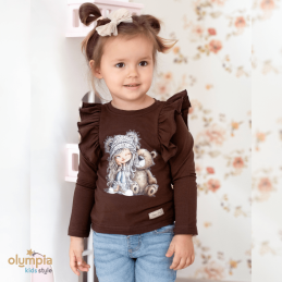 Bluzka dziecięca z falbankami | OLYMPIA KIDS STYLE