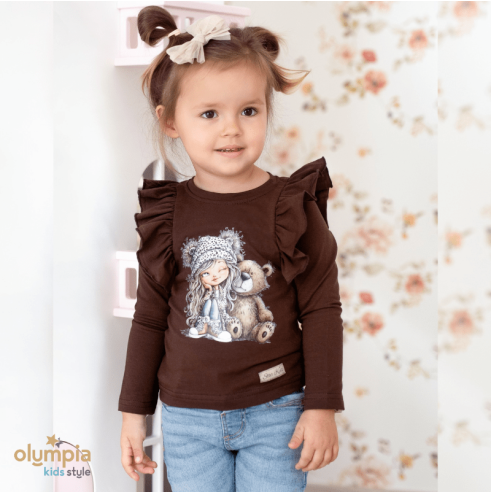 Bluzka dziecięca z falbankami | OLYMPIA KIDS STYLE
