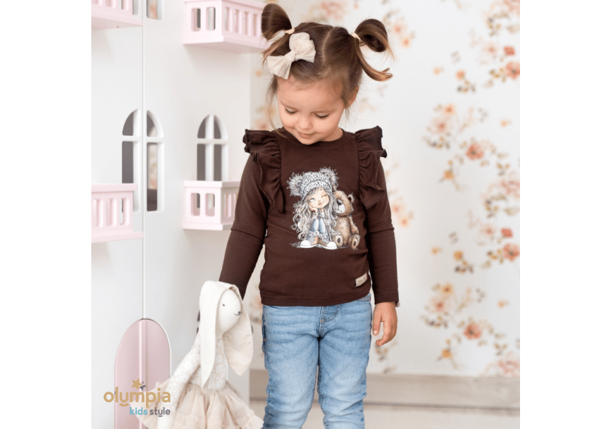 Bluzka dziecięca z falbankami | OLYMPIA KIDS STYLE