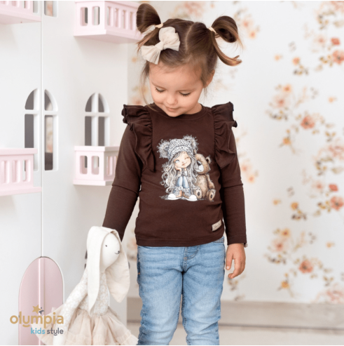 Bluzka dziecięca z falbankami | OLYMPIA KIDS STYLE
