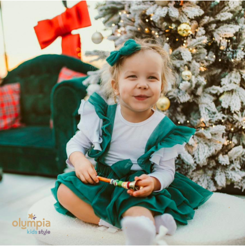 Spódniczka tiulowa na szelkach czerwona| Olympia kids style