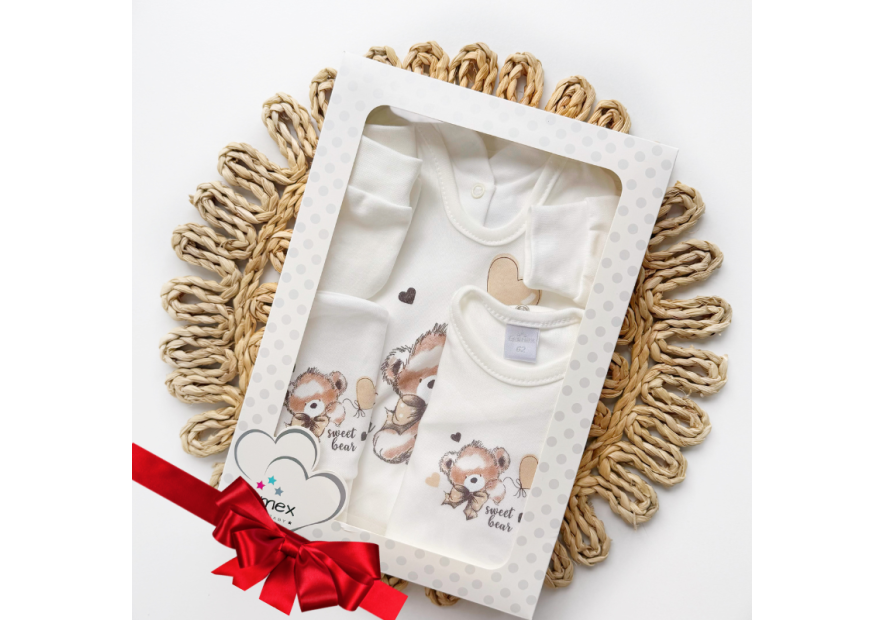 Bawełniana wyprawka dla niemowlaka 5-części | Olympia Kids Style