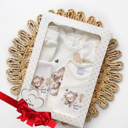 Bawełniana wyprawka dla niemowlaka 5-części | Olympia Kids Style