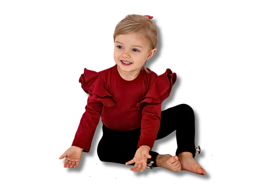 Bluzka dziewczęca  MOTYLEK bordo