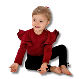 Bluzka dziewczęca  MOTYLEK bordo