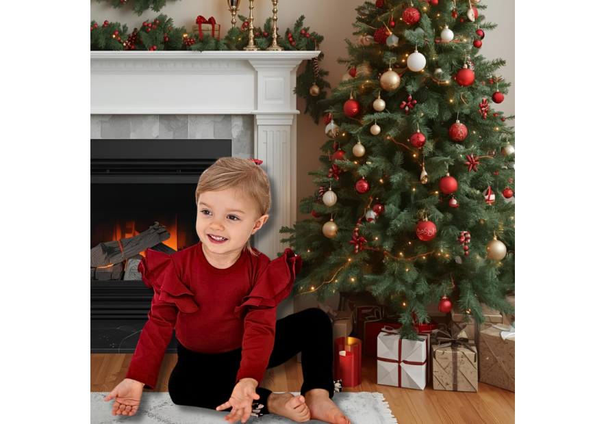 Bluzka dziecięca z dużymi  falbankami biała| OLYMPIA KIDS STYLE