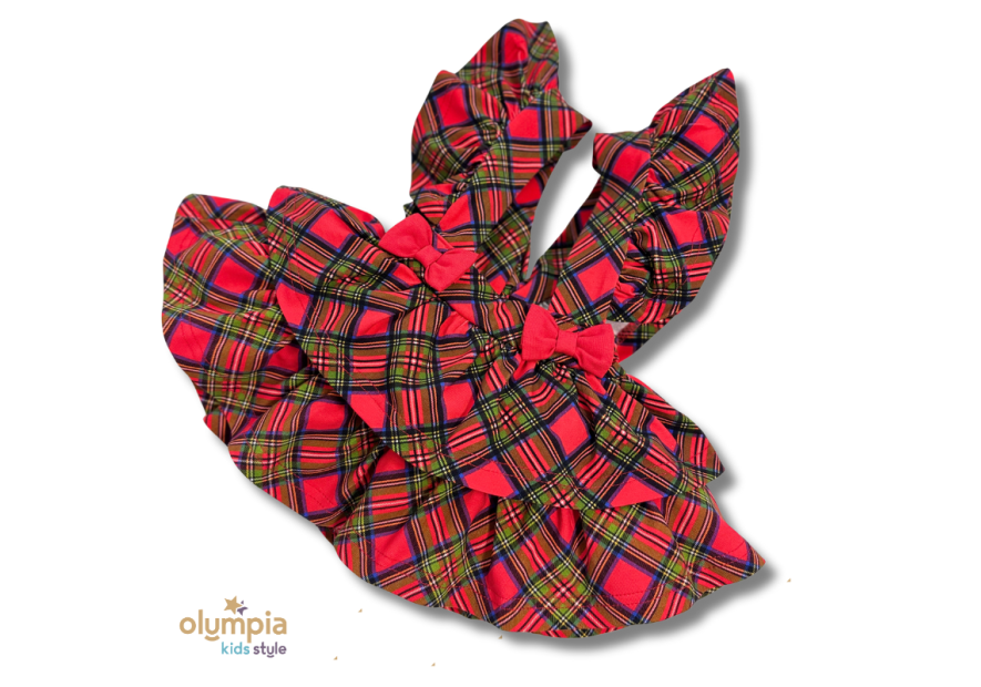 Komplet niemowlęcy bawełniany body+spódniczka z szelkami |Olympia kids style