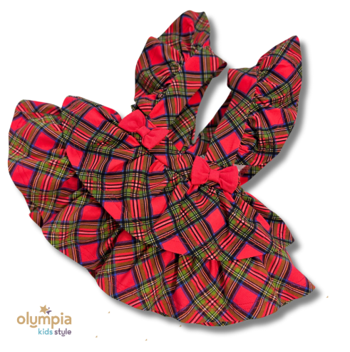 Komplet niemowlęcy bawełniany body+spódniczka z szelkami |Olympia kids style