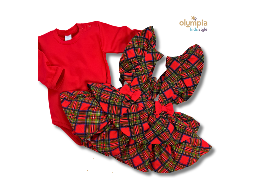 Komplet body i spódniczka z szelkami SKRZAT