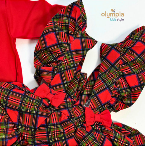 Komplet niemowlęcy bawełniany body+spódniczka z szelkami |Olympia kids style