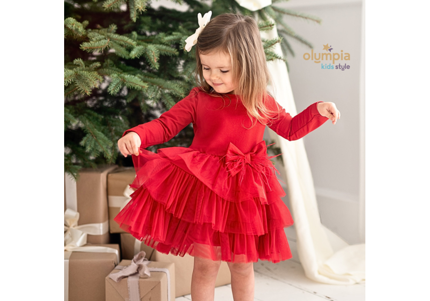Sukienka dla dziewczynki PIÓRKO
