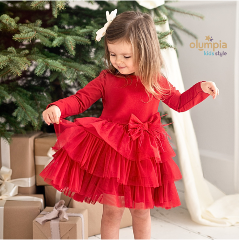 Sukienka dla dziewczynki PIÓRKO