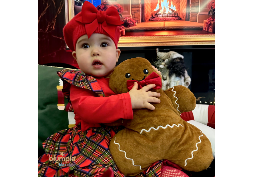 Komplet niemowlęcy bawełniany body+spódniczka z szelkami |Olympia kids style