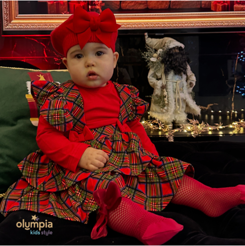 Komplet niemowlęcy bawełniany body+spódniczka z szelkami |Olympia kids style