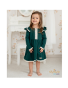 Sukienka dla dziewczynki KORONKA butelkowa zieleń