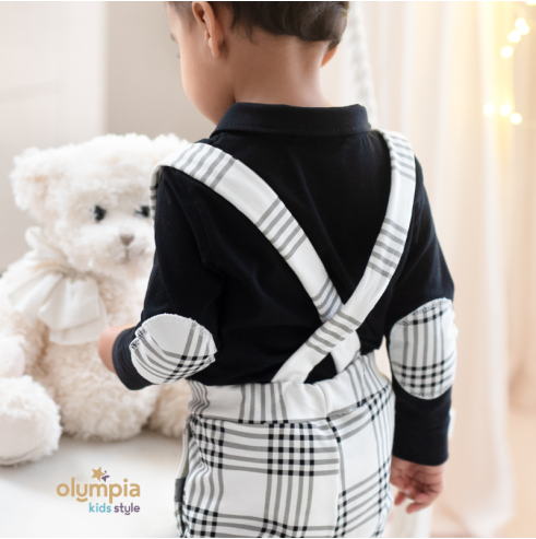 Komplet Bluzka z kołnierzem spodenkami | OLYMPIA KIDS STYLE