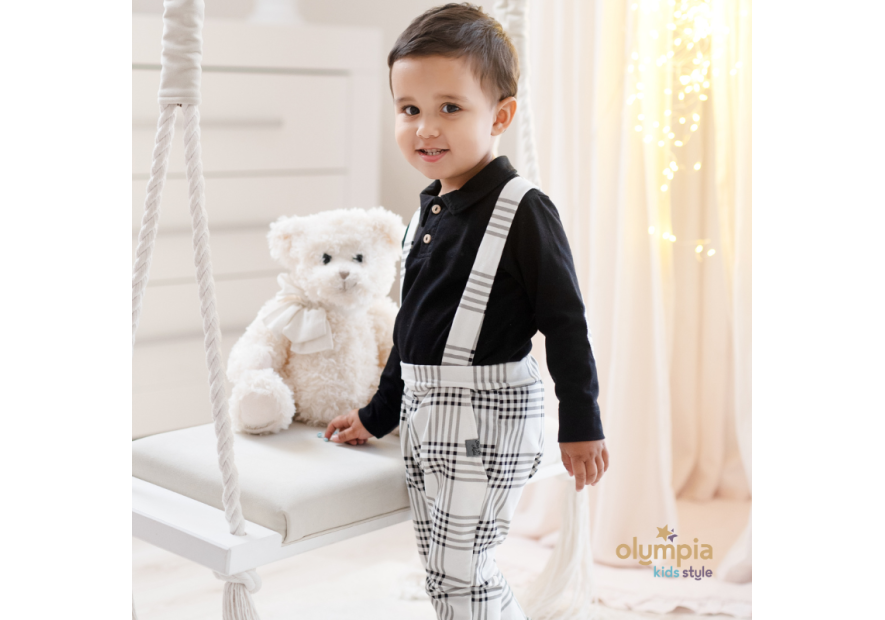 Komplet Bluzka z kołnierzem spodenkami | OLYMPIA KIDS STYLE