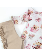 Komplet body niemowlęce z falbanką i spodenki |OLYMPIA KIDS STYLE