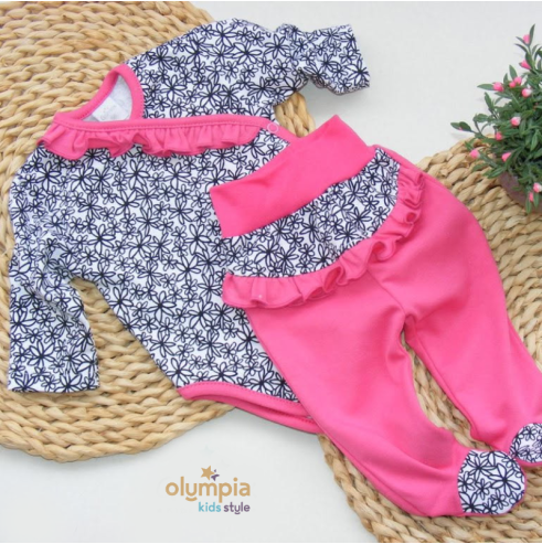 Body niemowlęce kopertowe i półśpioch | OLYMPIA KIDS STYLE