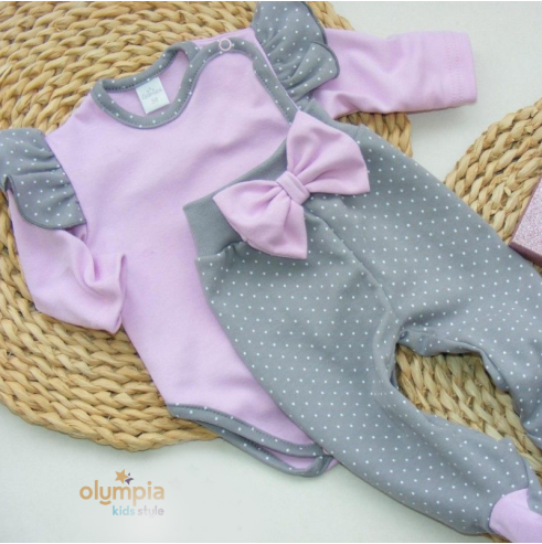 Body niemowlęce kopertowe i półśpioch | OLYMPIA KIDS STYLE