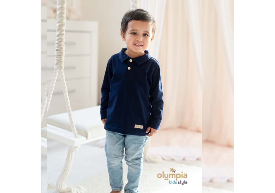 Bluzka POPLO z długim rękawem | Olympia Kids Style