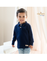 Bluzka chłopięca POLO z kołnierzykiem granatowa