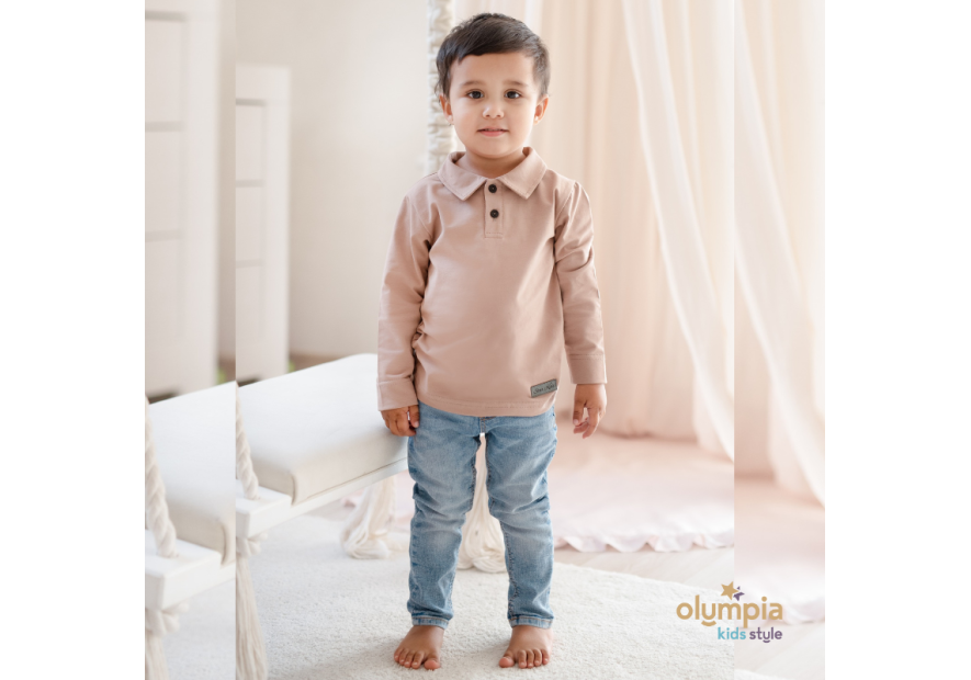 Bluzka chłopięca  POLO z długim rękawem | Olympia Kids Style