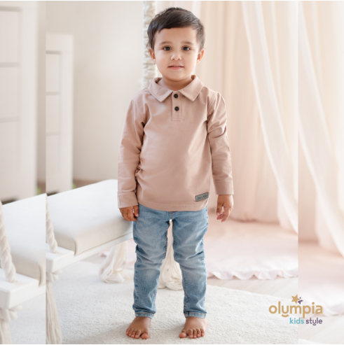 Bluzka chłopięca  POLO z długim rękawem | Olympia Kids Style