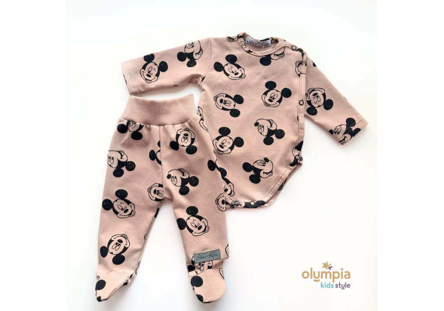 Komplet Body niemowlęce kopertowe i półśpioch | OLYMPIA KIDS STYLE