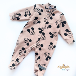 Bawełniany pajac niemowlęcy ze stopkami |OLYMPIA KIDS STYLE