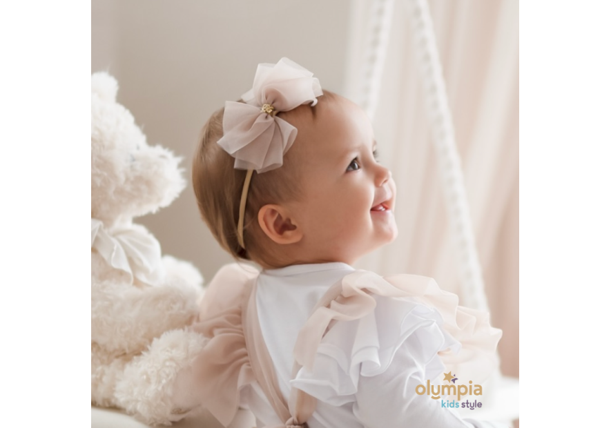 bezuciskowa Opaska do włosów tiul dla dziewczynki