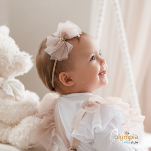 bezuciskowa Opaska do włosów tiul dla dziewczynki