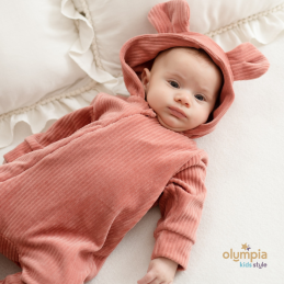 Bawełniany pajac niemowlęcy ze stopkami |OLYMPIA KIDS STYLE