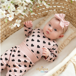 Komplet body niemowlęce + półśpioch Serduszka